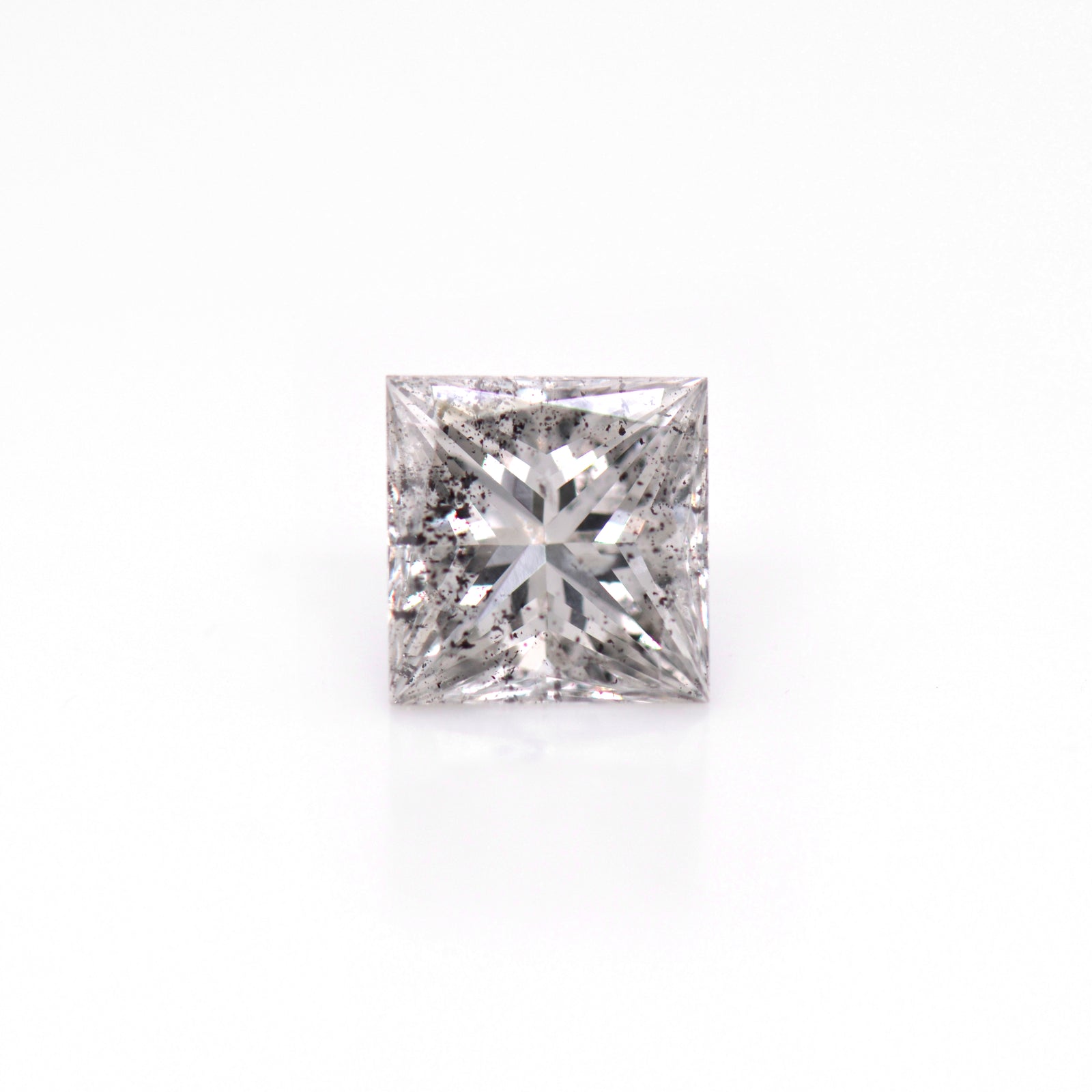 1.70 Carat Princess-Cut Salt & Pepper Grey Diamond