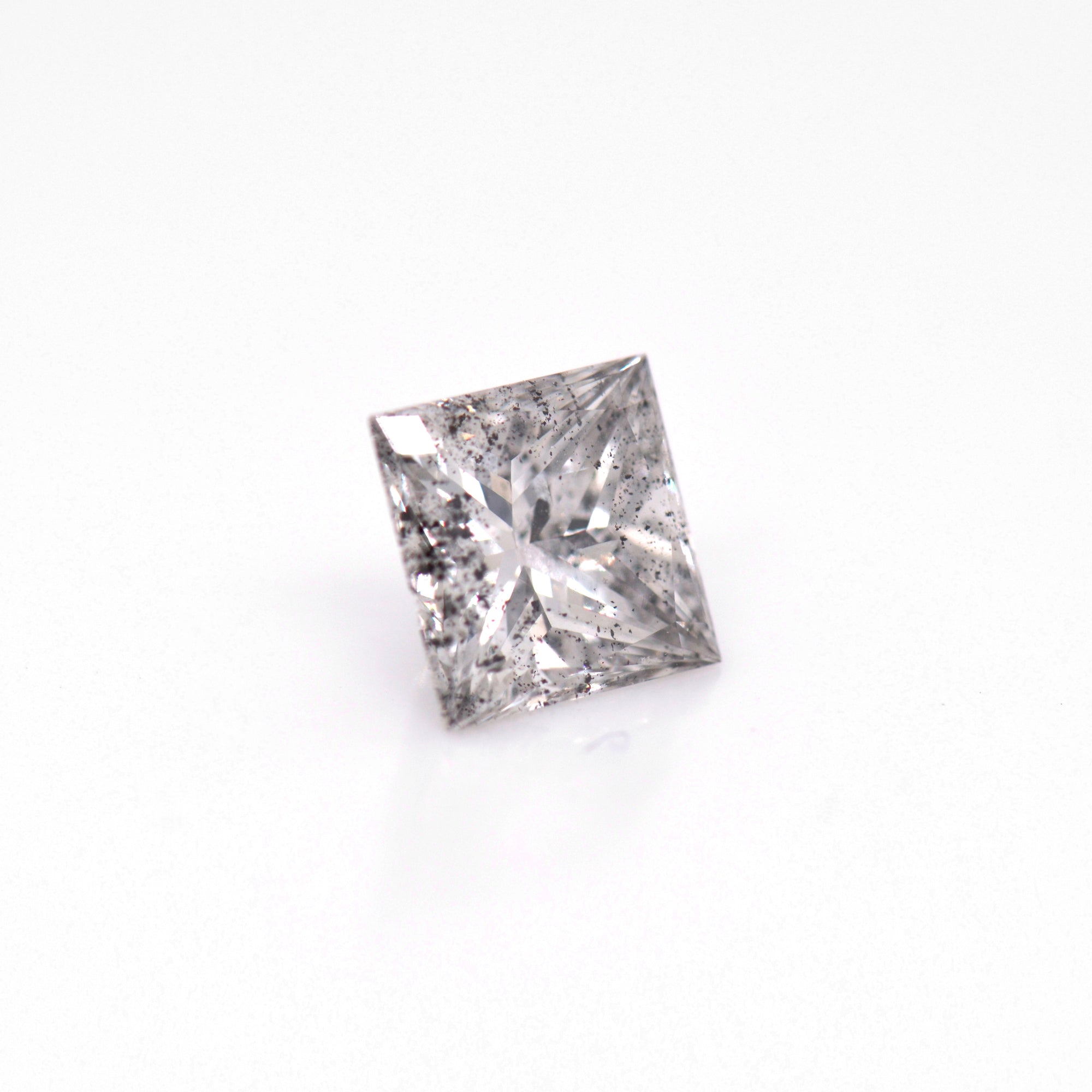 1.70 Carat Princess-Cut Salt & Pepper Grey Diamond