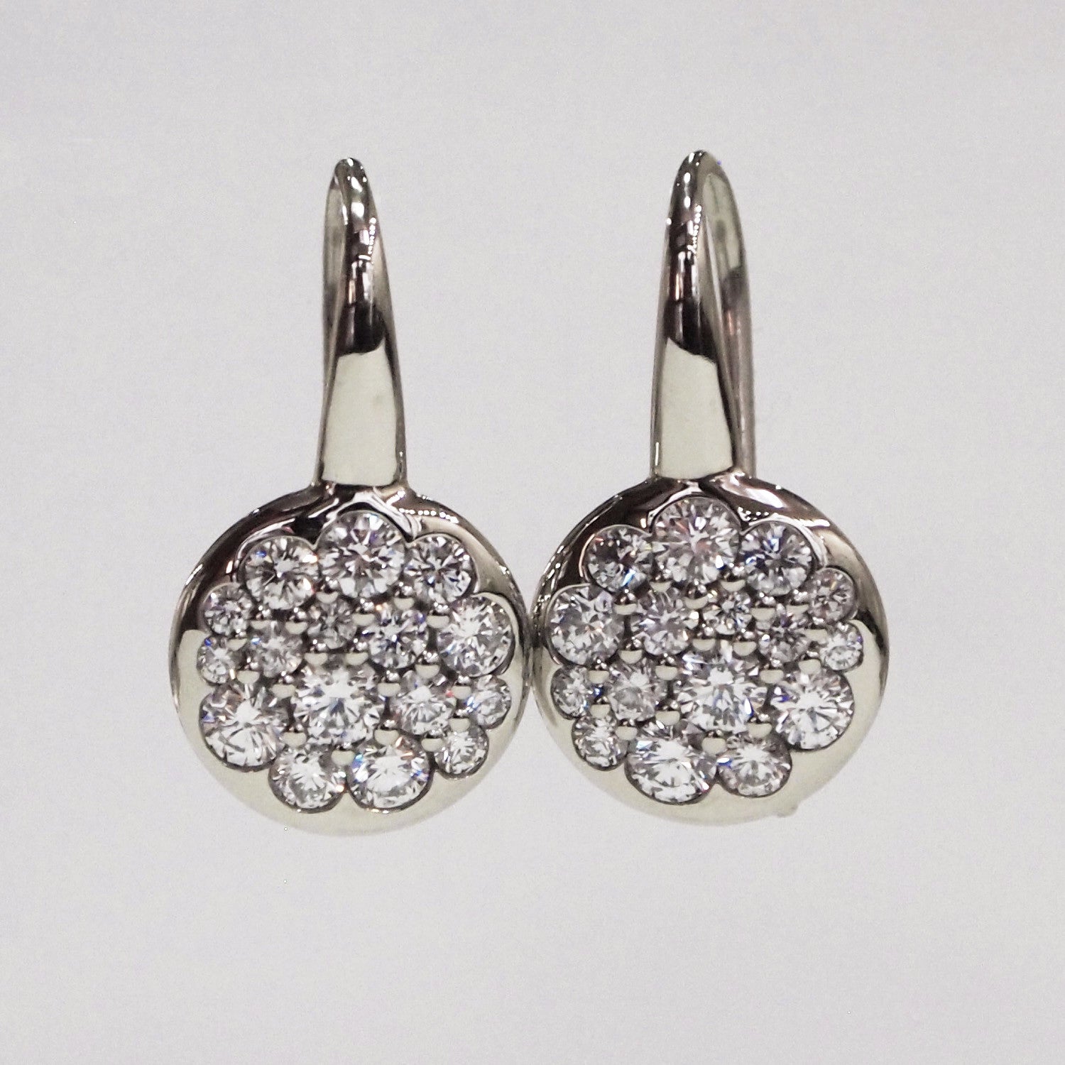 18K White Gold "Tango" Diamond Earrings