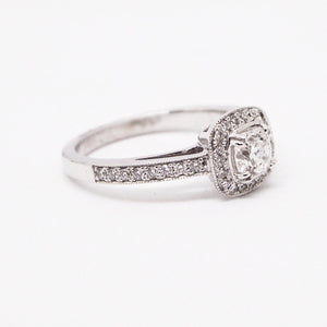 14K Brilliant Cushion Diamond Engagement Ring