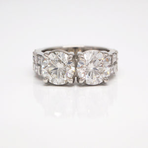 Custom Designed 2-Stone Diamond Ring
