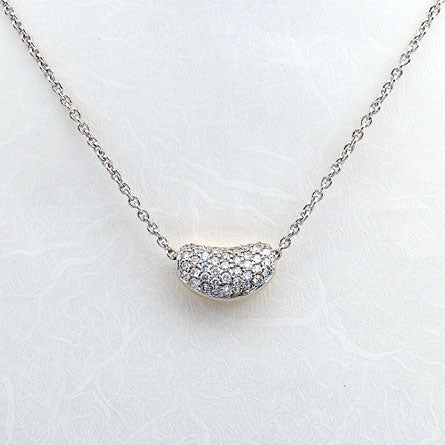 14K White Gold Diamond Necklace