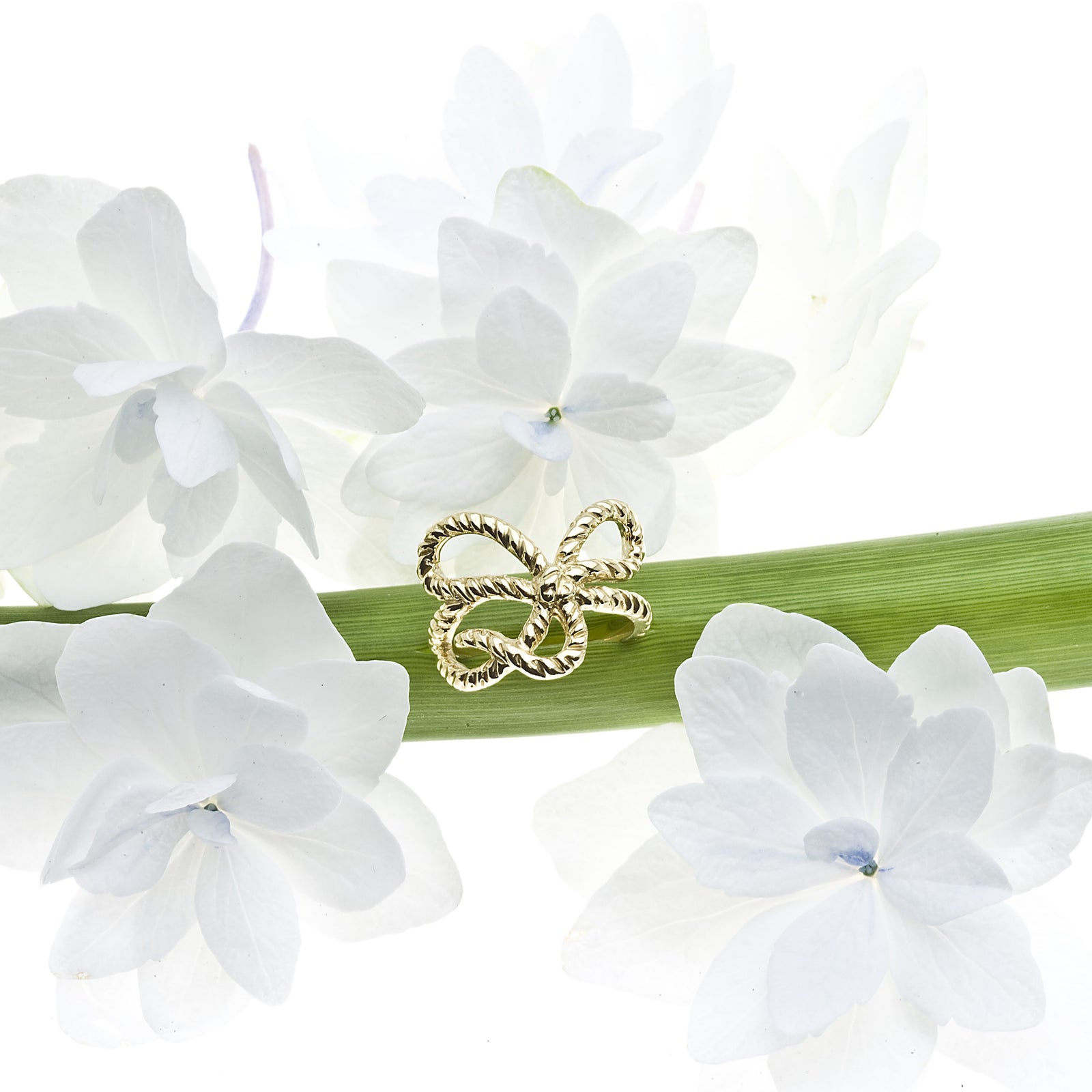 Custom Designed 18K Yellow Gold Bow Ring