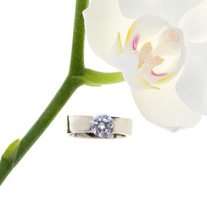 Sakamoto 14K White Gold Engagement Ring