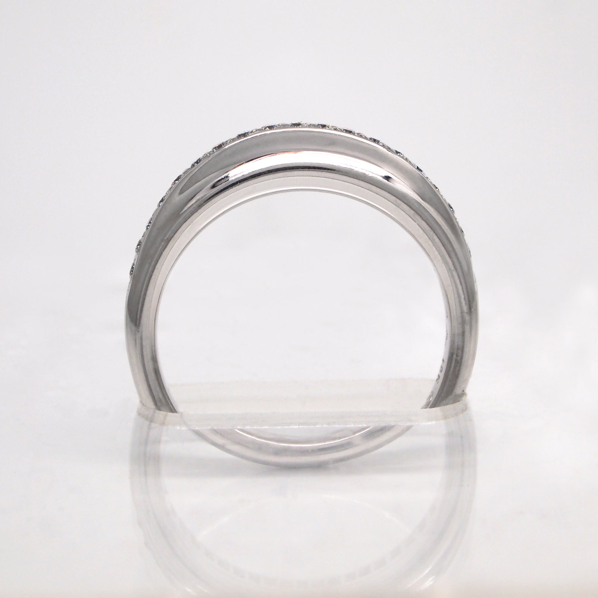 Lazare Kaplan 18K White Gold Diamond Wedding Band