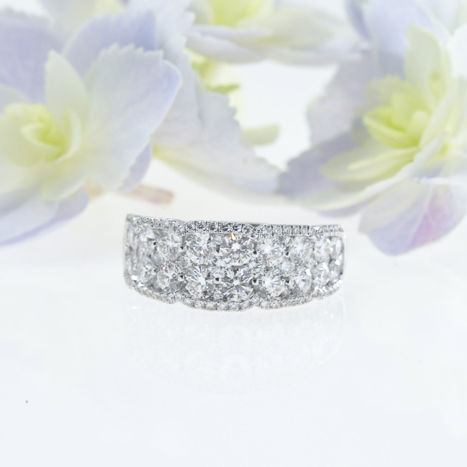 White Gold Brilliant Cut Diamond Wedding Band