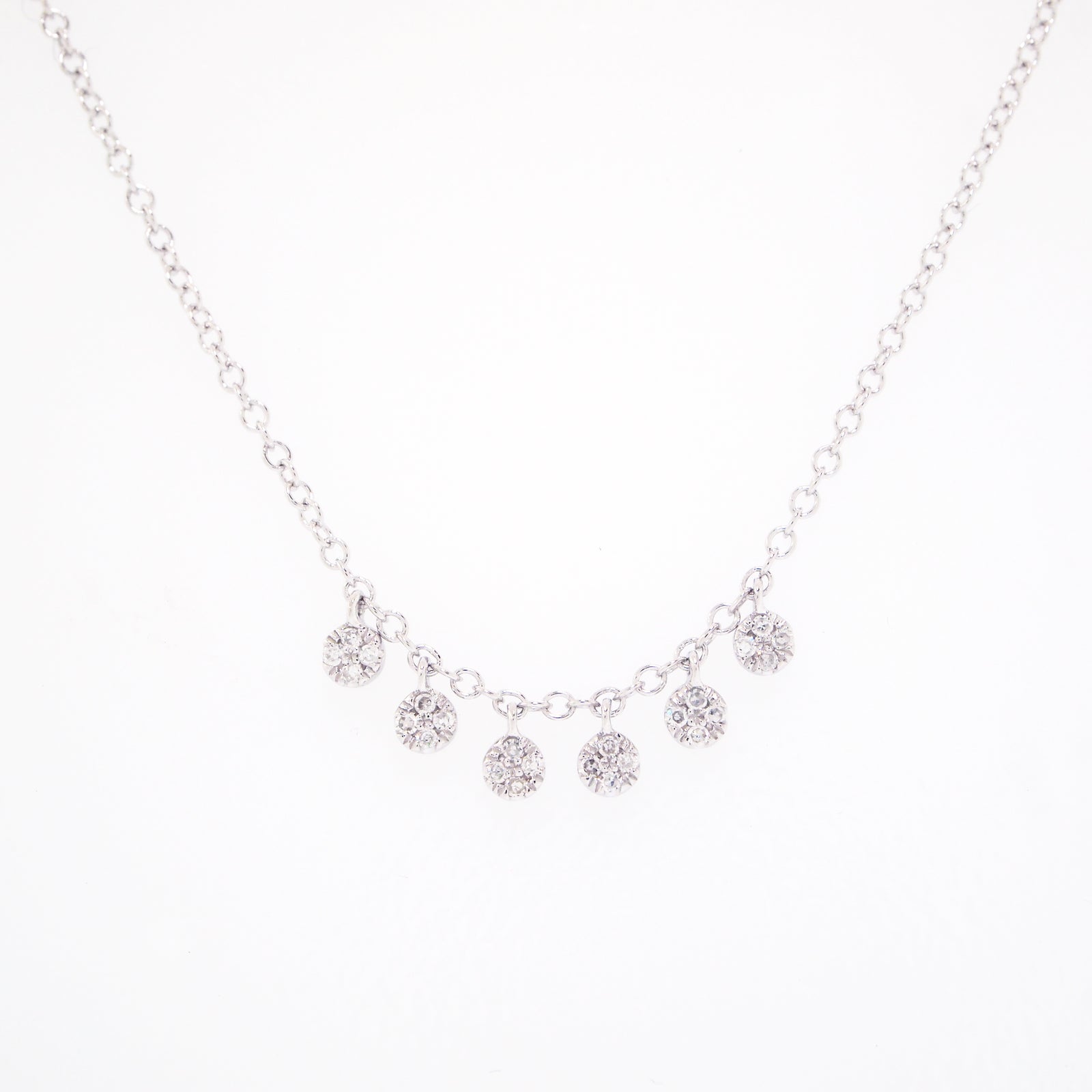 14K White Gold Diamond Necklace