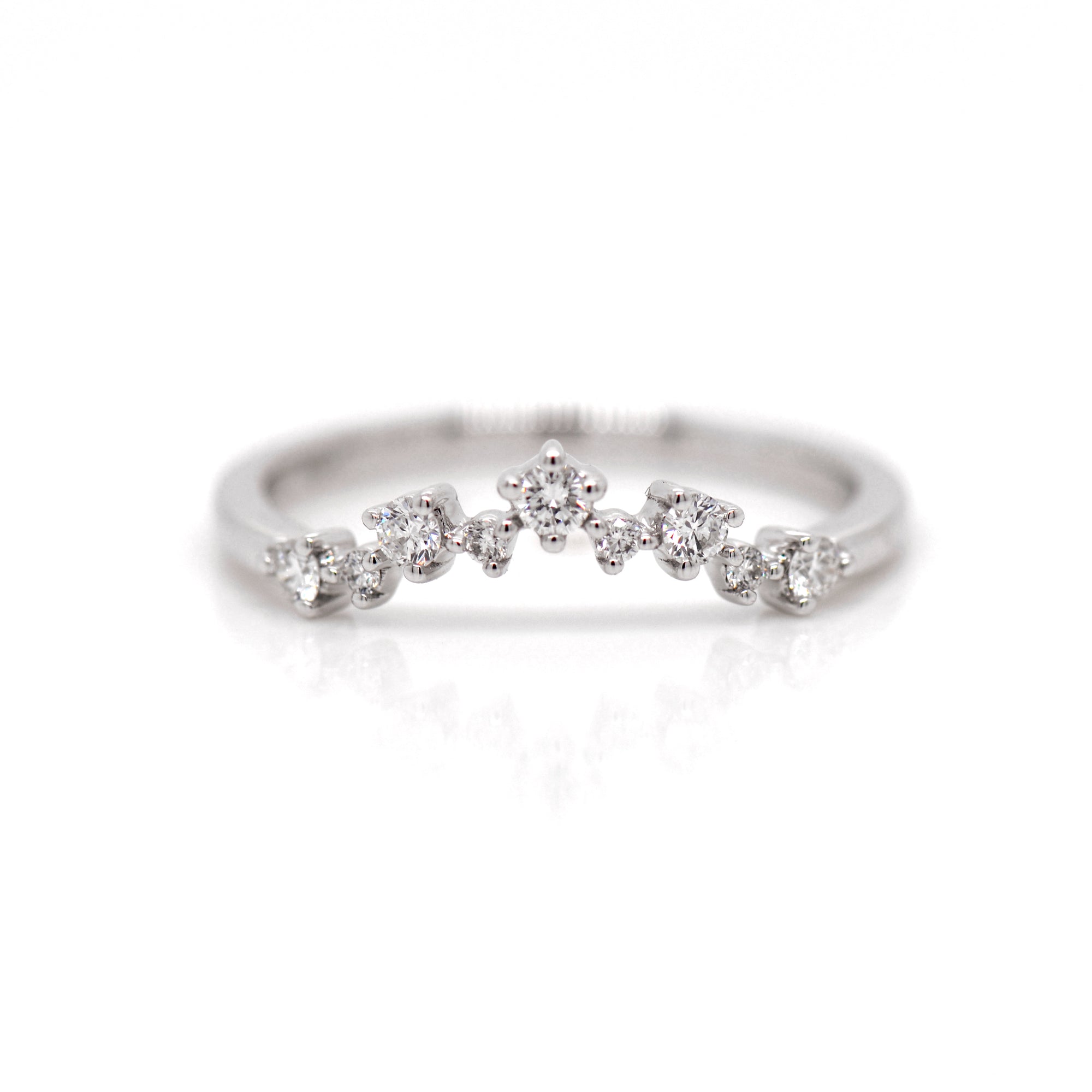 Platinum Diamond Tiara Wedding Band