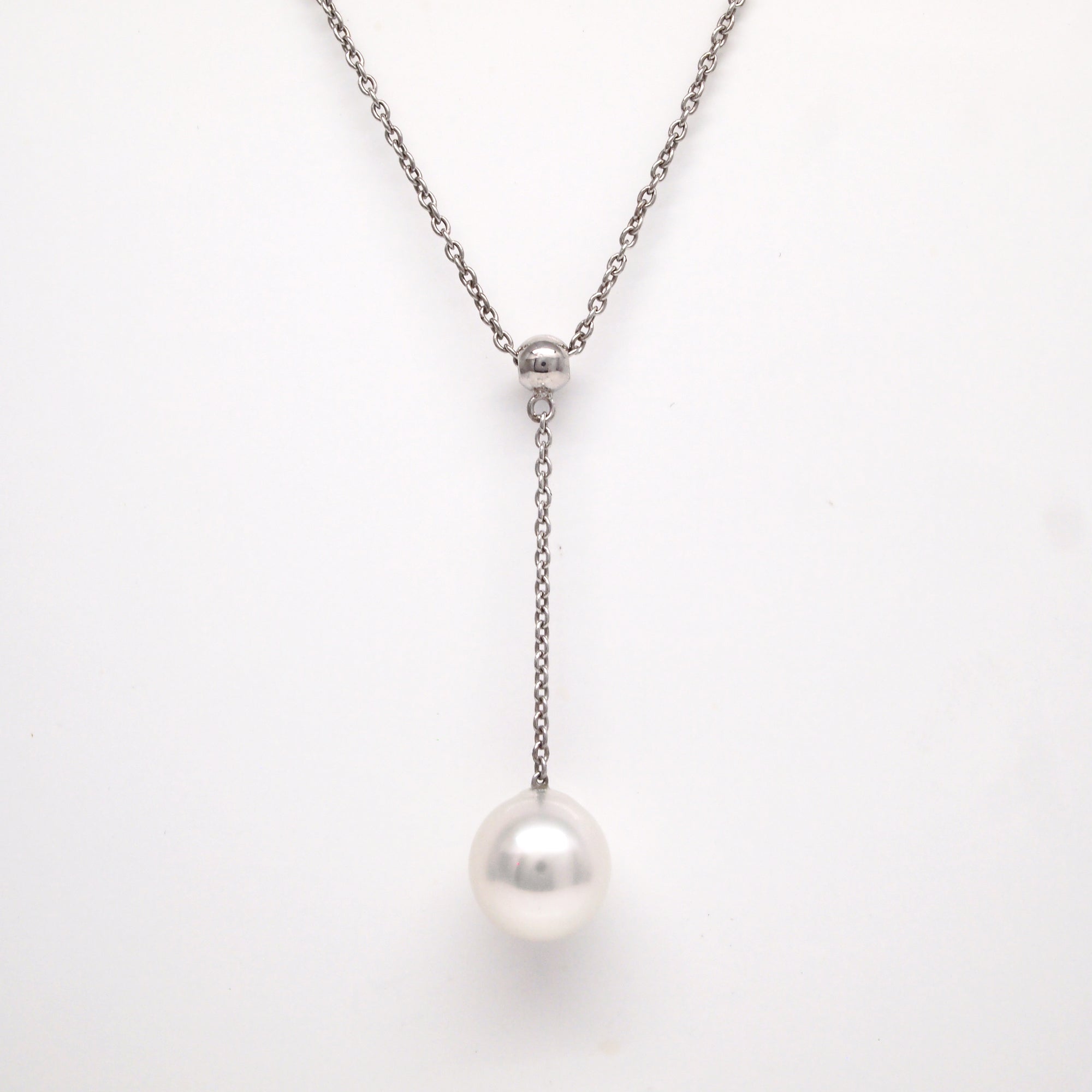 Sterling Silver South Sea Pearl Y Necklace