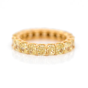 18K Yellow Gold Radiant Yellow Diamond Eternity Band