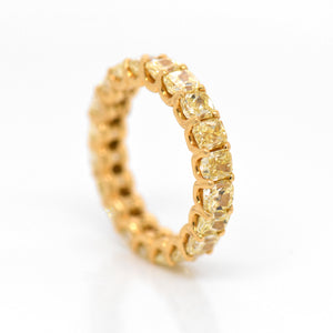 18K Yellow Gold Radiant Yellow Diamond Eternity Band