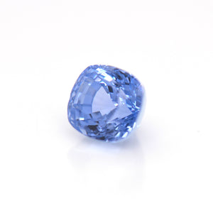 3.33 Carat Light Blue Cushion Sapphire
