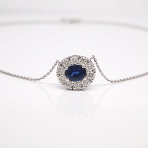 Custom Designed Sapphire And Diamond Necklace