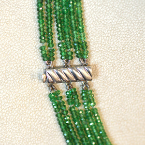 18 inch tsavorite bead necklace