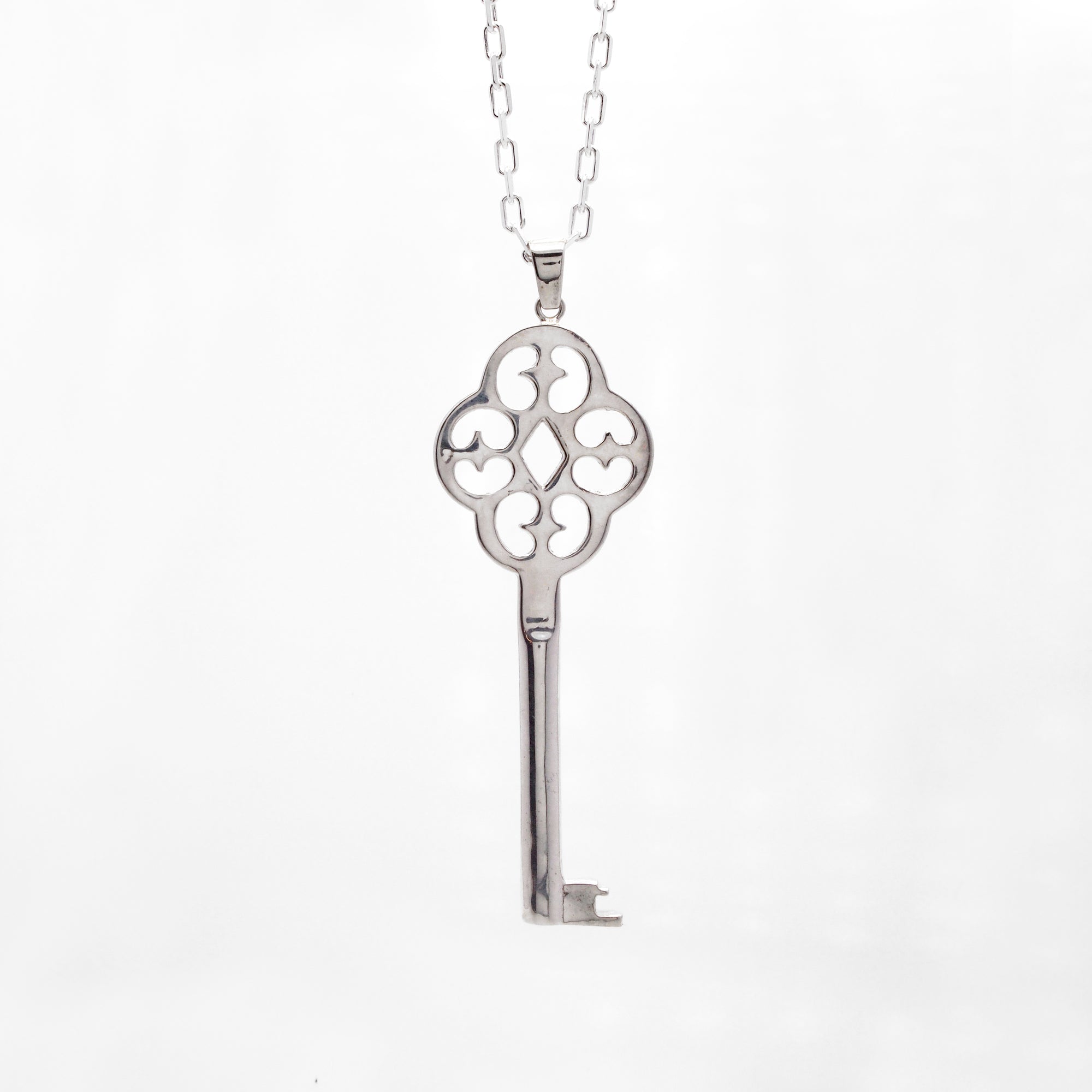 Sterling Silver Key Necklace