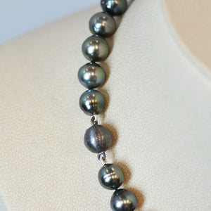 Baroque Tahitian Pearl Necklace With Sterling Silver Clasp